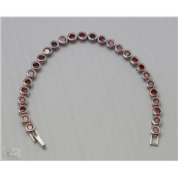 10KT WHITE GOLD FILLED/PLATED TENNIS BRACELET