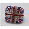 Image 1 : NEW MENS STAINLESS STEEL BRITISH FLAG RING