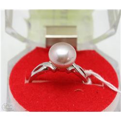 #16-FRESH WATER PEARL RING .925 STERLING SILVER