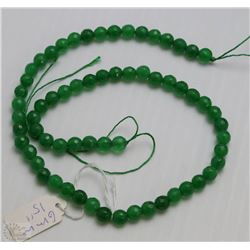 #48- GREEN EMERALD LOOSE BEAD NECKLACE 15"