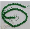 Image 1 : #48- GREEN EMERALD LOOSE BEAD NECKLACE 15"