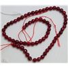 Image 1 : #49- RED RUBY LOOSE BEAD NECKLACE 15"