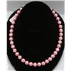 Image 1 : #44-SEA SHELL PEARL NECKLACE 17" PINK