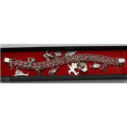 STERLING SILVER CFHARM BRACELET IN BLACK BOX