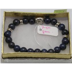 #101-DARK BLUE LAPIZ BEAD BRACELET