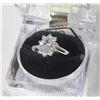 Image 1 : STERLING .925 SILVER CUBIC STONES RING SIZE 8