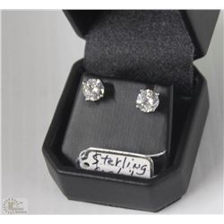 STERLING .925 SILVER CUBIC STONES EARRINGS
