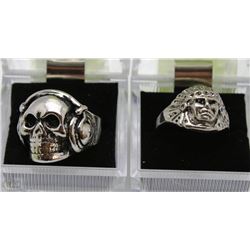 LOT OF 2 MENS FASHION RINGS