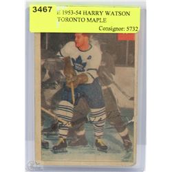 VINTAGE 1953-54 HARRY WATSON SIGNED TORONTO MAPLE