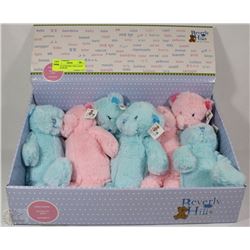 DISPLAY OF BEVERLY HILLS BABY RATTLE BEARS
