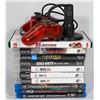 Image 1 : PS3 GAMES, CONTROLLER, HEADSET, BLUE RAY MOVIES.