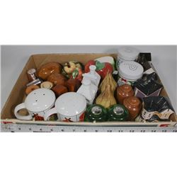 FLAT OF SALT AND PEPPER SETS