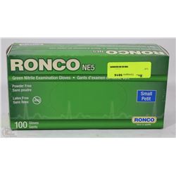 CASE OF 100 RONCO NITRILE EXAMINATION GLOVES