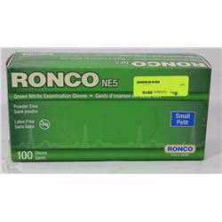 CASE OF 100 RONCO NITRILE EXAMINATION GLOVES