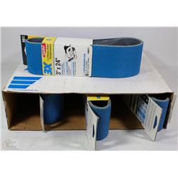 CASE OF NORTON 50 GRIT 3" X 24" BELT SANDER