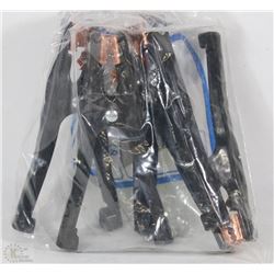 LOT OF 2 PAIRS OF BOOSTER CABLE CLAMPS