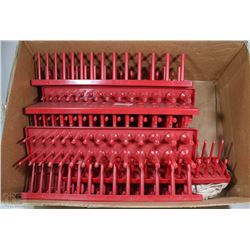 BOX OF STANDARD SOCKET ORGANIZERS