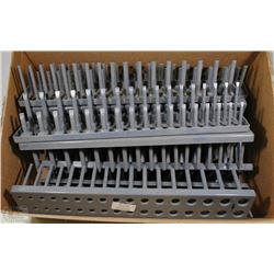 BOX OF METRIC SOCKET ORGANIZERS