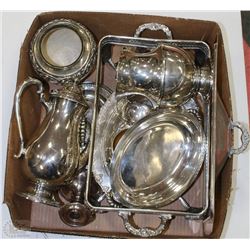 211) LARGE FLAT OF SILVERWARE