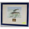 Image 1 : JERRY HUNSINGERS FRAMED BROOK TROUT PICTURE W/22K