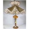 Image 1 : VINTAGE AMBERGLASS AND WOOD LAMP