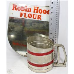 FLAT W/VINTAGE ROBIN HOOD FLOUR MIRROR AND FLOUR