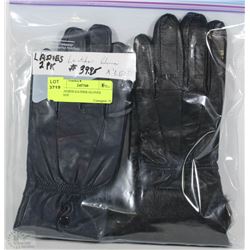 2PK LADIES LEATHER GLOVES X-LARGE