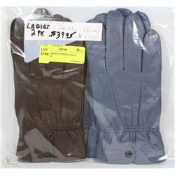 2PK LADIES LEATHER GLOVES X-LARGE