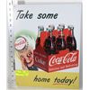 Image 1 : VINTAGE METAL COCA COLA SIGN "TAKE SOME HOME TODAY