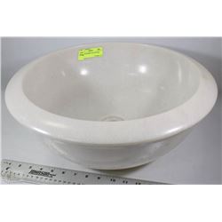 18" SOLID MARBLE ROUND SINK