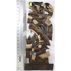 NATIVE AMERICAN CHIEF WOODEN WALL PLAQUE