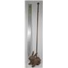 Image 1 : CAST IRON RABBIT TOILET PAPER STAND (35"X9.5")