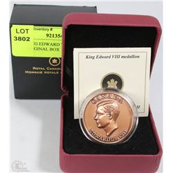 RCM KING EDWARD VIII WITH COA AND ORIGINAL BOX