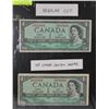 Image 1 : CUT VARIATIONS - 1954 CANADIAN DOLLAR BILL