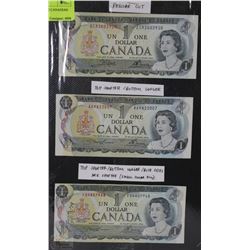 CUT VARIATIONS - 1972 CANADIAN DOLLAR BILL