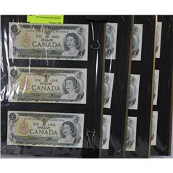 24 PCS 1972 CANADIAN DOLLAR BILL