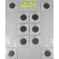 10 CANADA LARGE CENT COINS (1800'S/EARLY 1900'S)