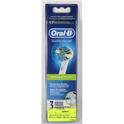 ORAL-B FLOSS ACTION REPLACEMENT BRUSH HEADS