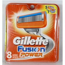 GILLETTE FUSION POWER REPLACEMENT BLADES (8 TOTAL
