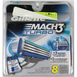 MACH3 TURBO REPLACEMENT BLADES (8 TOTAL CARTRIDGES