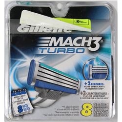 MACH3 TURBO REPLACEMENT BLADES (8 TOTAL CARTRIDGES