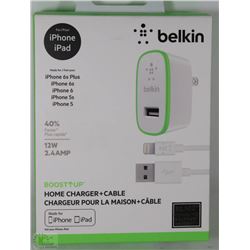 NEW BELKIN IPHONE BOOSTUP CAR CHARGER AND CABLE