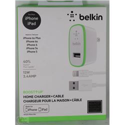 NEW BELKIN IPHONE BOOSTUP CAR CHARGER AND CABLE