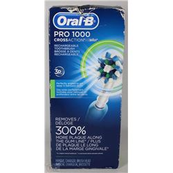 NEW ORAL-B PRO 1000 CROSS ACTION RECHARGABLE TOOTH