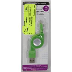 RETRACTABLE MICRO USB CABLE 1.0 AMP FOR ANDROID