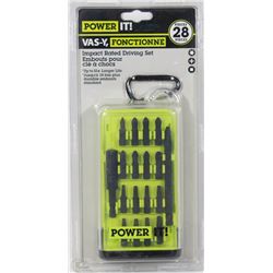 NEW POWER IT 28PC IMPACT RATED DRIVING SET