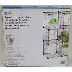 NEW HONEY-CAN-DO 6PK STORAGE CUBES