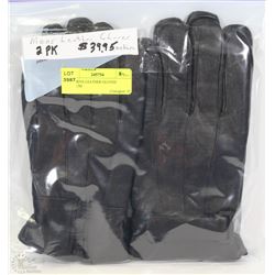 2PK MENS LEATHER GLOVES MEDIUM