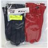 Image 1 : 2PK LADIES LEATHER GLOVES MEDIUM