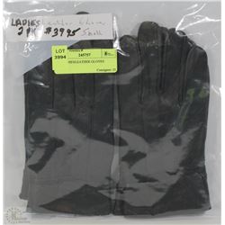 2PK LADIES LEATHER GLOVES SMALL